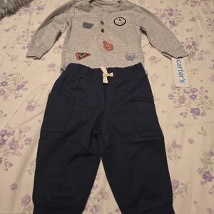 Cartier Kids Gray and Navy Joggers